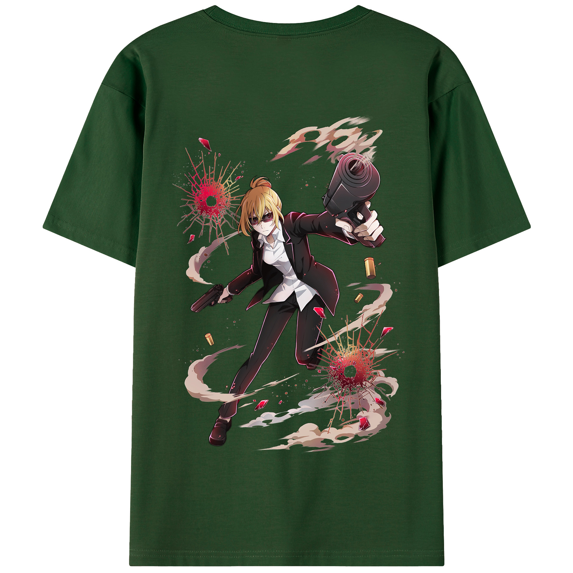（画像用） 文豪ストレイドッグス Bungo Stray Dogs 綿100％半袖Tシャツ（背面プリント）